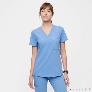 Figs Ceil Blue Women’s Catarina Scrub Top XS